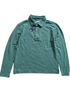 Johnnie-O Hangin Out Boys Bonsai Green Long Sleeve Polo Shirt NWT Size 12